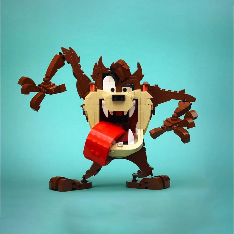 

699PCS Roadrunner cartoon Movie MOC Tasmanian Devil model DIY creative ideas christmas Child Toy Assembly Puzzle birthday Gift