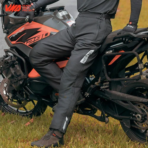 Imagen 2 del producto Pantalones de invierno impermeables para motocicleta, pantalones de liberación rápida para Moto de turismo, pantalones cálidos a prueba de viento para Moto, rodilleras CE