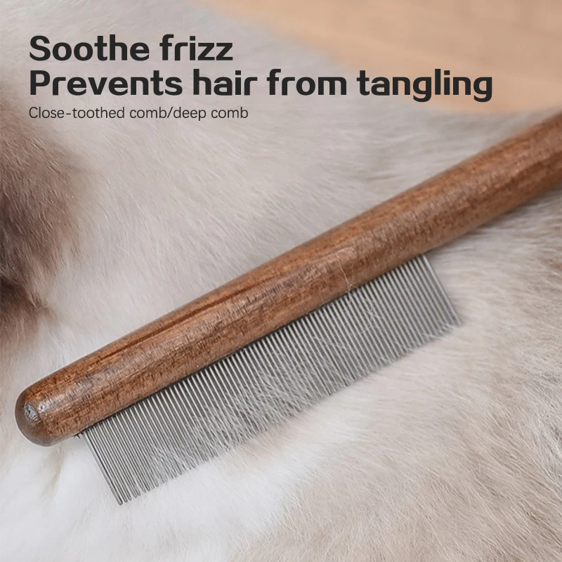 Peine de pulgas para mascotas, herramientas de eliminación de garrapatas de pulgas, peine de pelo de gato inoxidable, cepillo de aseo para perros, herramienta de limpieza para mascotas, Suppl