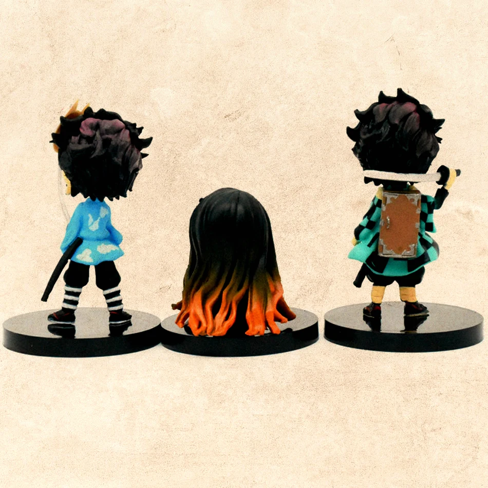 6 szt. Figurki Demon Slayer Anime 7cm Dekoracja Tortu Anime Kreskówka Kamado Nezuko Agatsuma Figurka Lalka Ozdoba