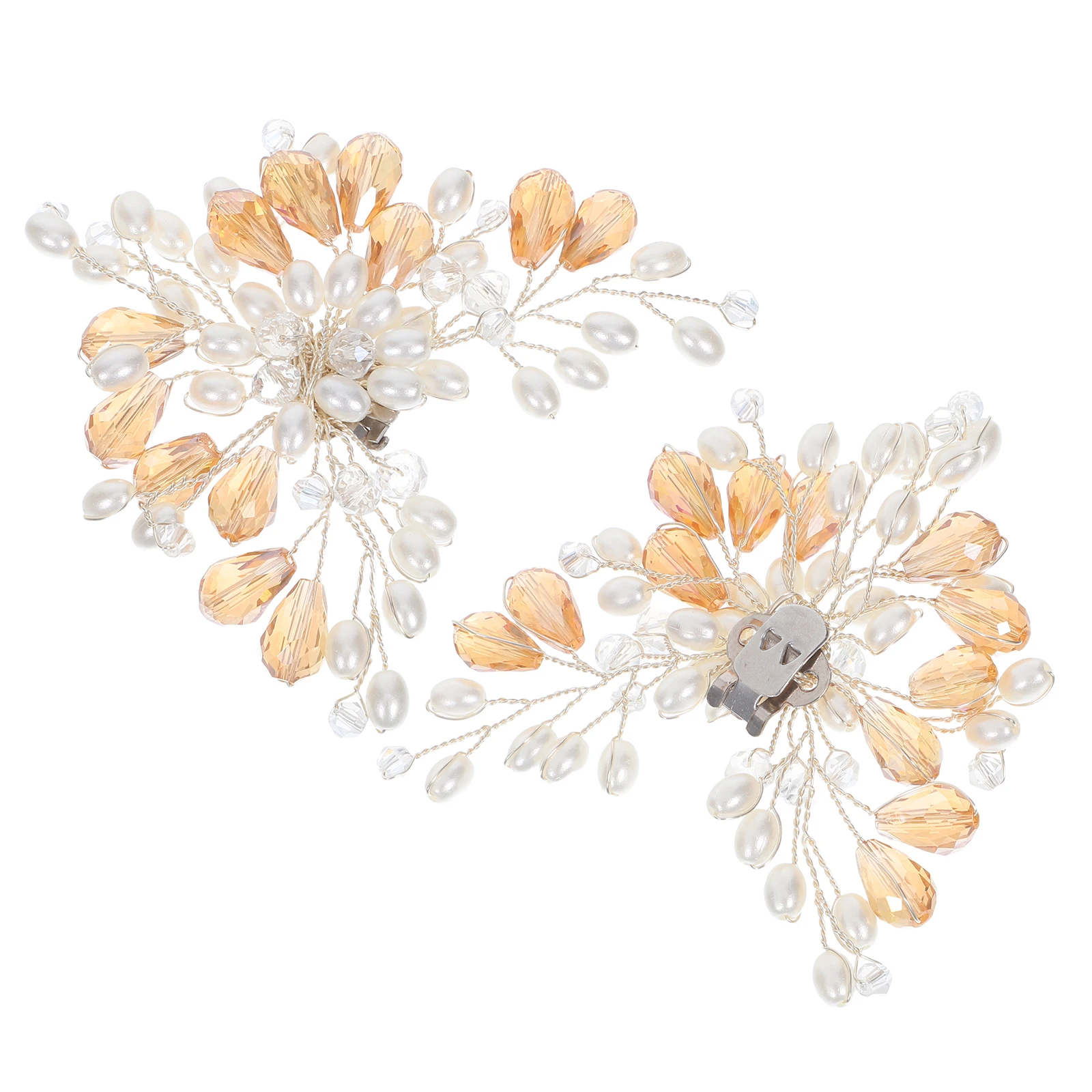 

Pearl Crystal Shoe Buckle Flower Clip Charm Decorative Wedding Shoes Clips for Women Charms Bridal Buckles Pearls Bow
