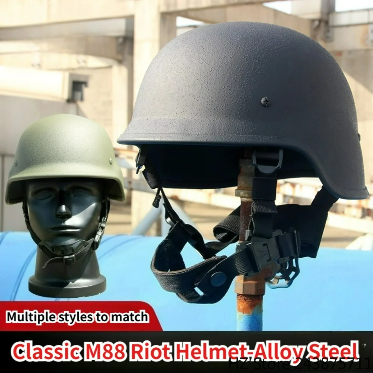 

Tactical Soldier M88 Steel Helmet Training Helmet Alloy Steel Riot Outdoor Cycling Enthusiast Field Protection Safety Helmet