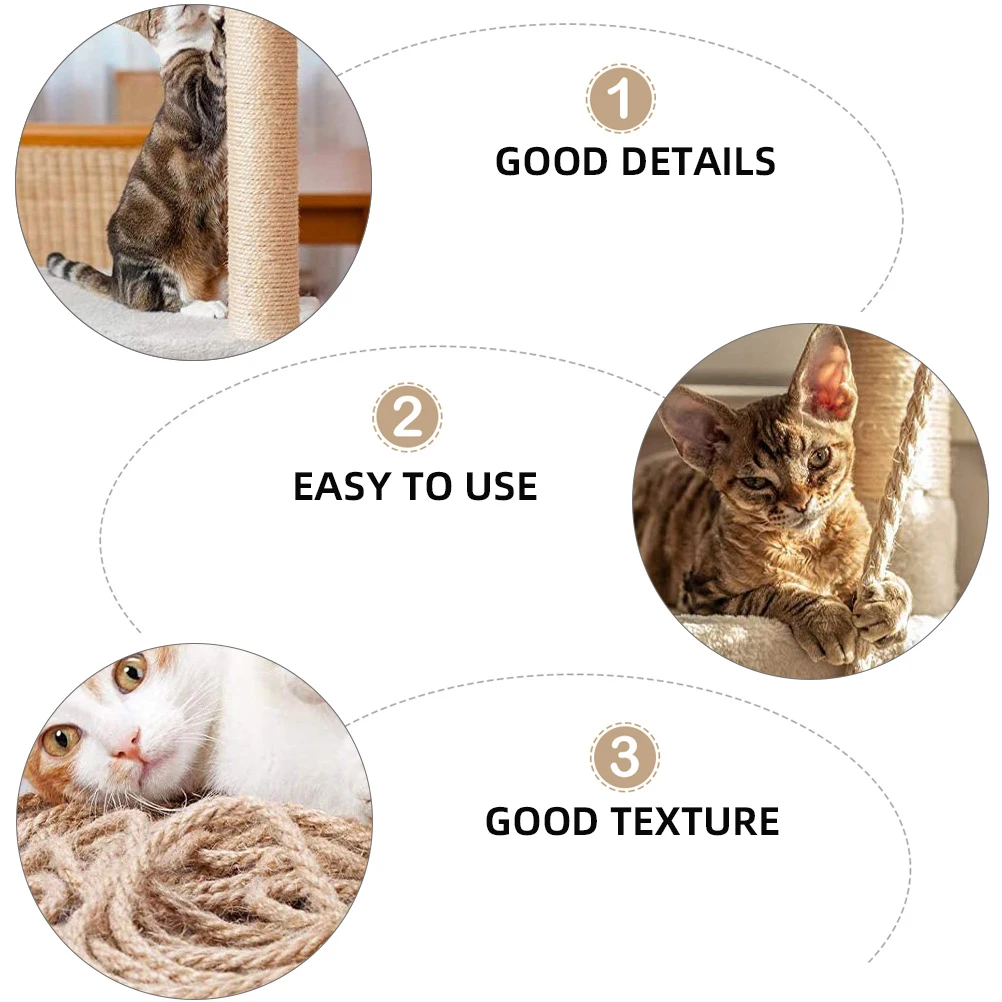 

1pc 25M Rope Decor DIY Sisal Cat Scratching Claw Grinding Toys Retro Lamp Ornament Twine Vintage Home Furnishing
