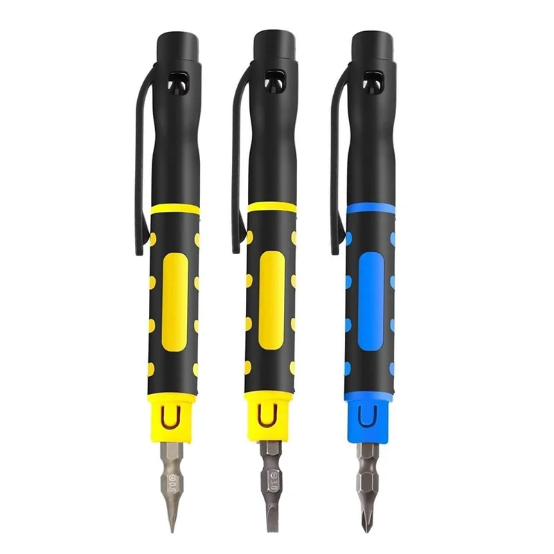 -[33A Tvdae] 3Pack 4 In 1 Pocket Screwdriver Portable Multi-Purpose Screwdriver Eyeglass Repair Screwdriver Home Repair Screwdri