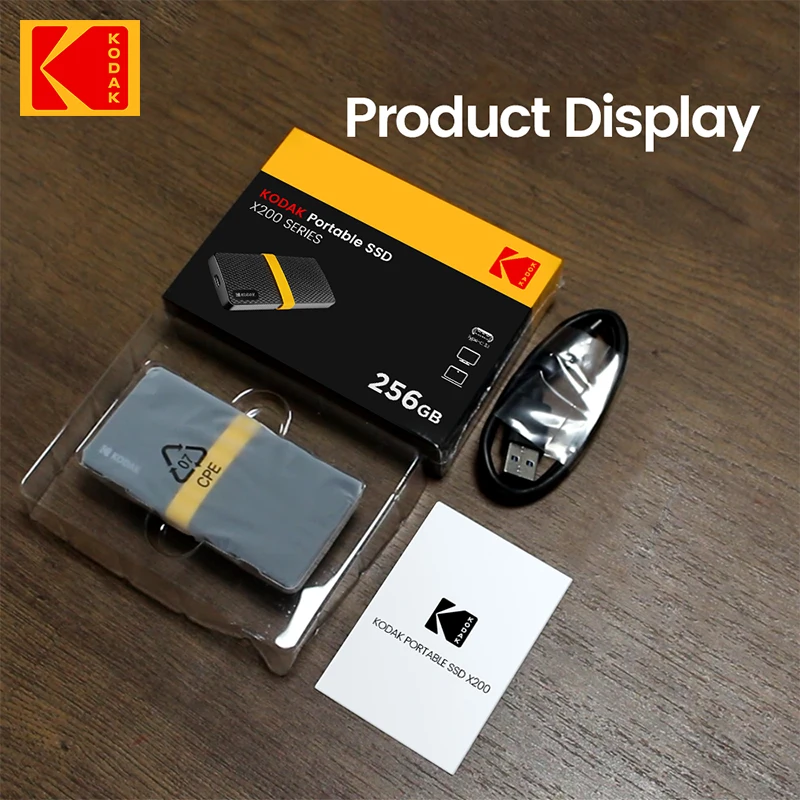 Kodak X200 Portable SSD 1TB 512GB 256GB USB 3.1 Type C External hard drive Gen 2 Hard Disk Solid State Drive For Laptop Macbook