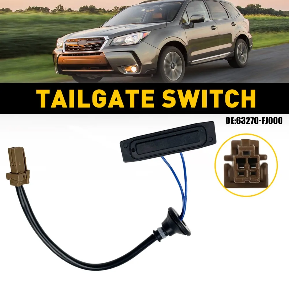 Cerradura de maletero trasero, botón de apertura de puerta trasera, interruptor de liberación de maletero para Subaru Forester Legacy Outback 2010-2017, accesorios 63270-FJ000