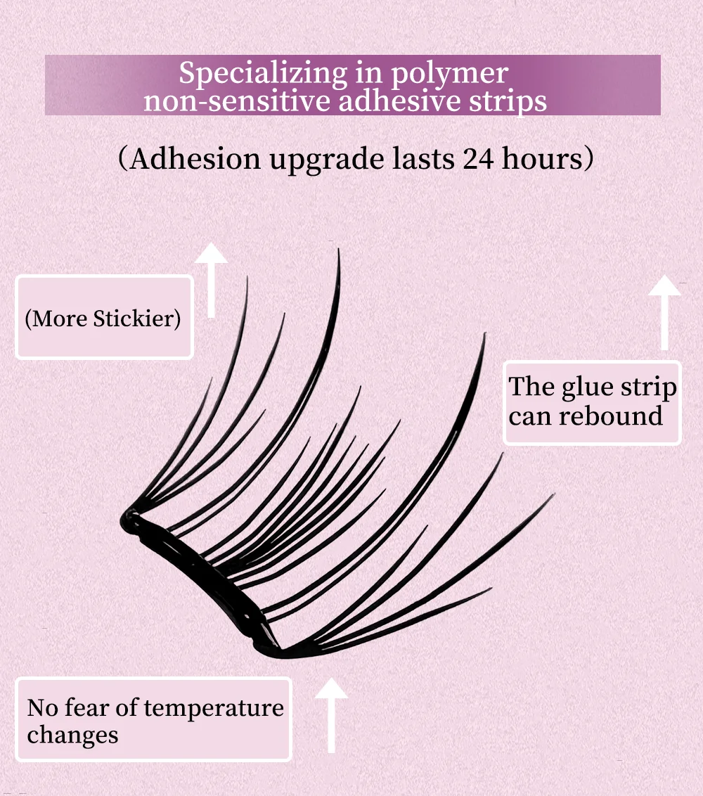 مجموعة خالية من الغراء الرموش الصناعية الطبيعية رموش ناعمة ذاتية اللصق لاش آمنة الملقط عدة قابلة لإعادة الاستخدام سهلة الإزالة للمبتدئين