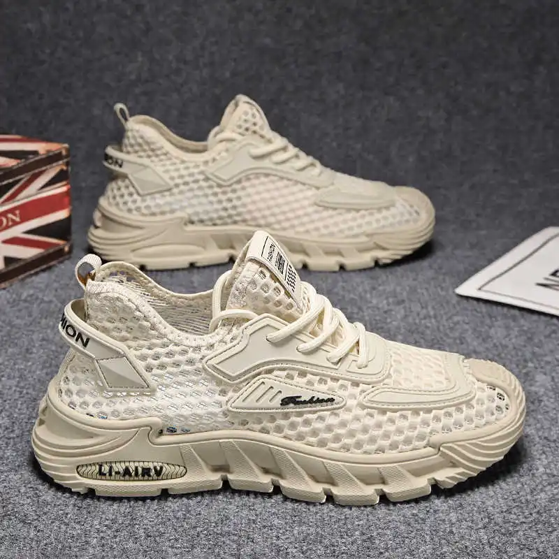 Flat Sole Chunky Luxury Men's Moccasins Woven Retro Man Sneakers Comfortable Sports Shoes Global Brands Tenid Functional