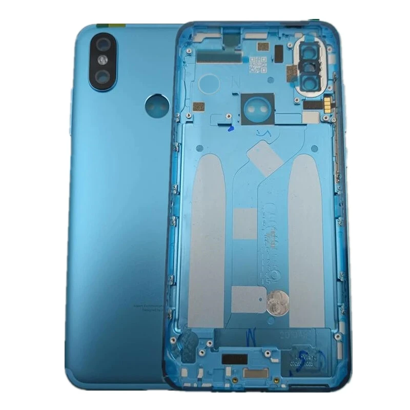 

For Xiaomi Mi A2 / Mi 6X Metal Battery Cover Back Rear Door Housing Case WIth Camera Glass Lens +Side Button