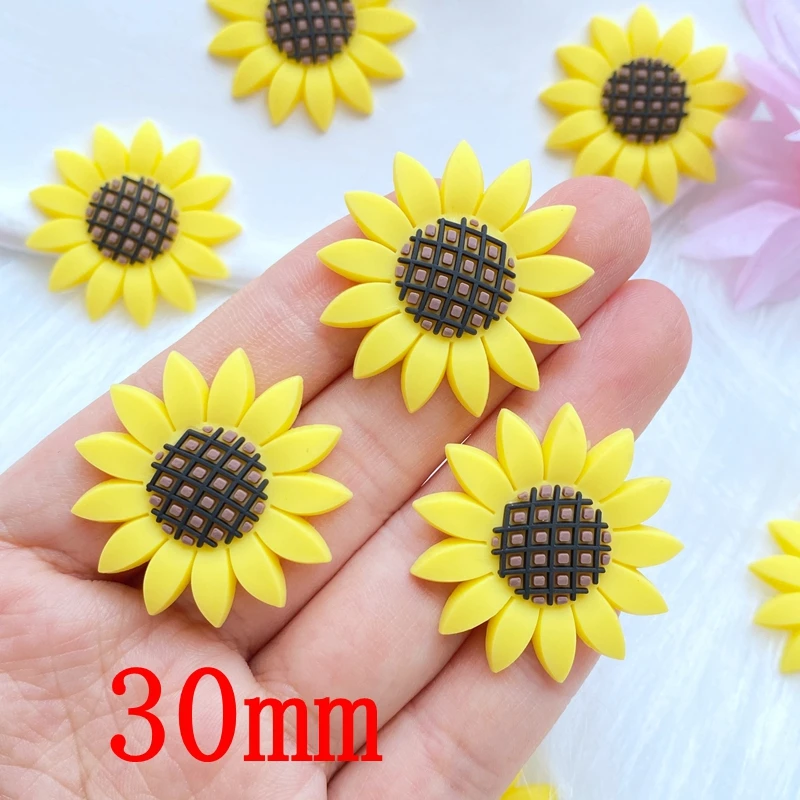 10pcs New Cute Chrysanthemum Series PVC Flexible Glue FlatBack DIY Scrapbook Embellishment Phone Craft Decoration