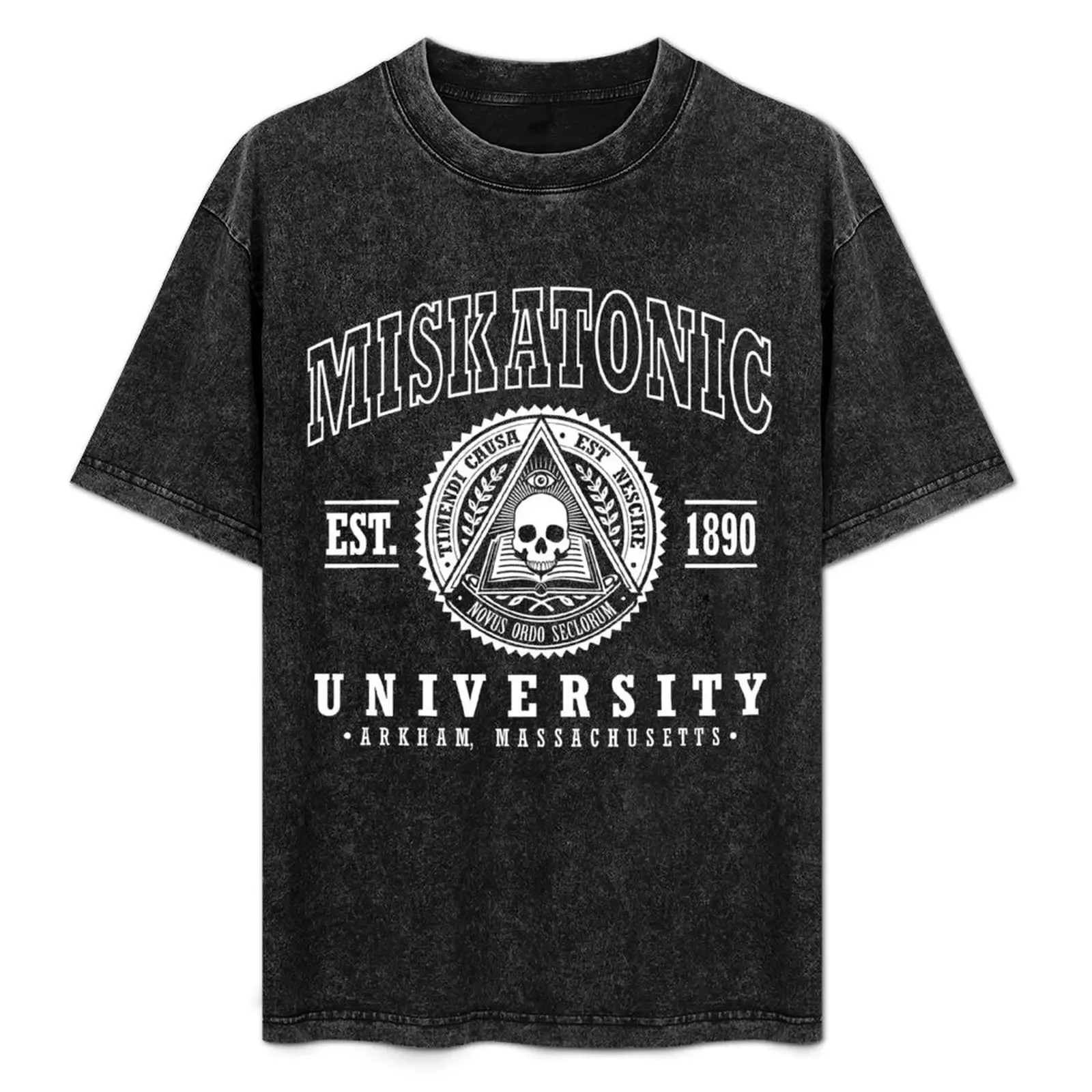 

MISKATONIC UNIVERSITY T-Shirt cute tops tops oversized graphic tee cotton graphic tees Men's t shirts