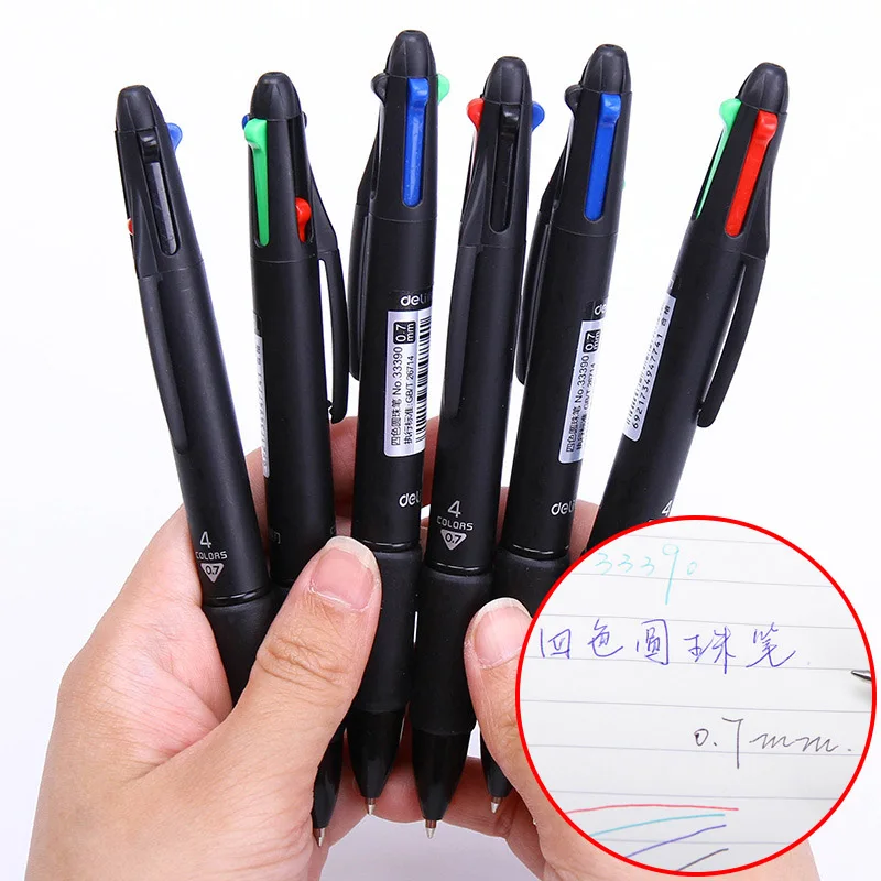 4 in 1 MultiColor Pen Creative Ballpoint Pen Colorful Retractable Ballpoint Pens Multifunction Pen For Marker Writing Stationery