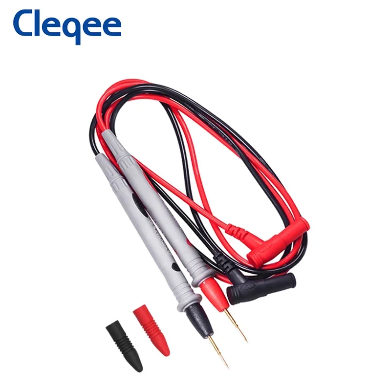 Cleqee-Sondas Multímetro Universal, Agulhas Substituíveis, Test Leads para Cabo Digital, Fio Feeler, P1502, 1m, 2Pcs