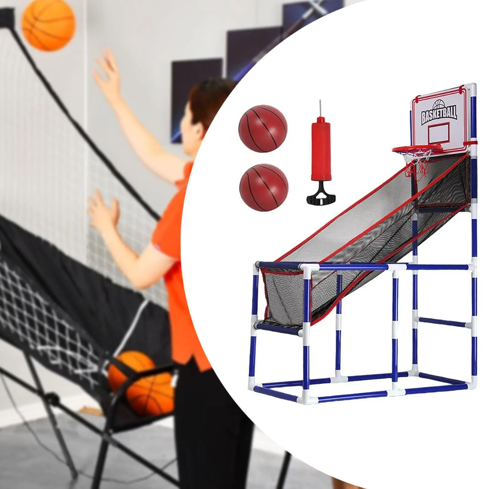 Jeu de basket-ball réglable pour garçons, ensemble d'arcade recommandé pour les âges 3, 4, 5, 6, 7, 8 ans