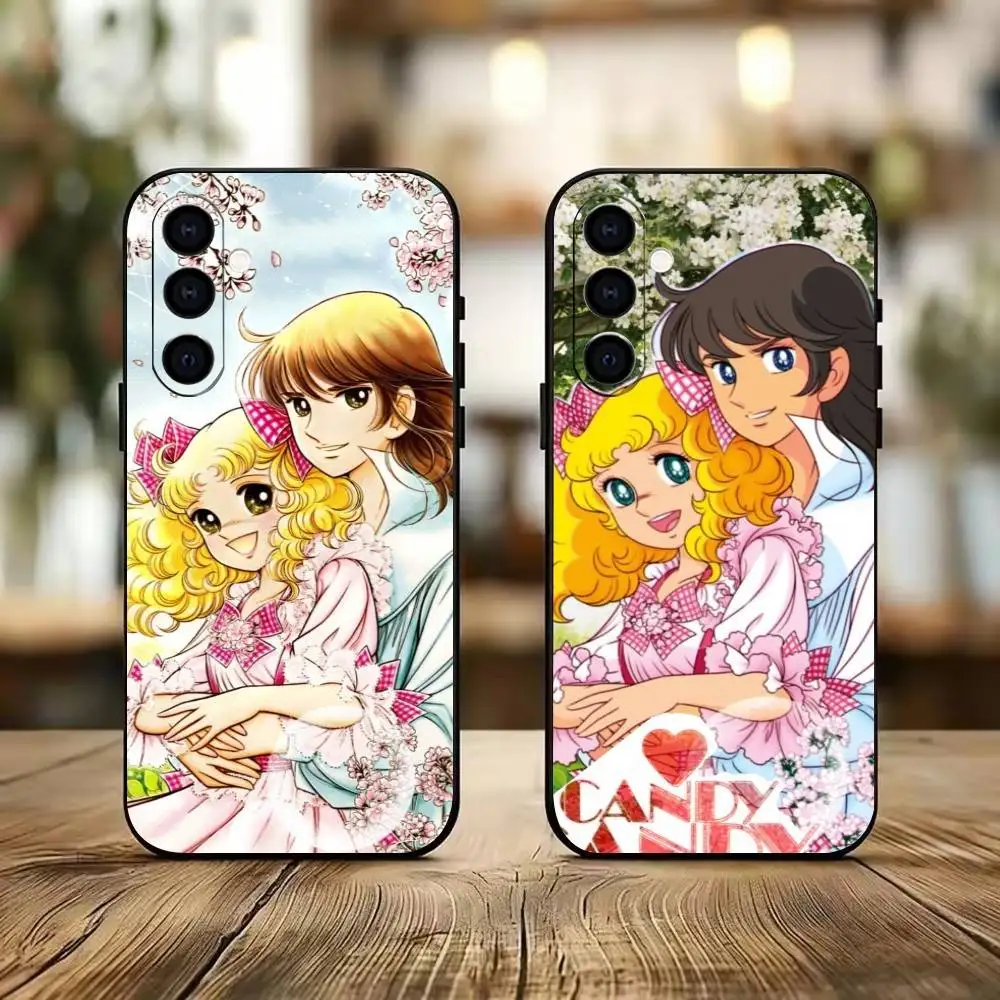 C-Candice Candy White Ardlay  Phone Case For Samsung Galaxy A73,A72,A71,A70,A53,A52,A51,Soft Silicone Black Cover