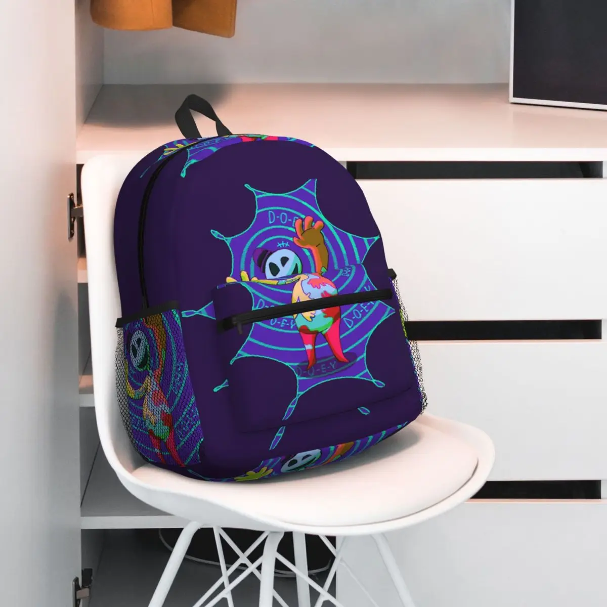 Doey Doughman Horror Pianosaurus Student Backpack School Bag Hiking Travel Daypack for Men Women Bookbag Shoulder Bags