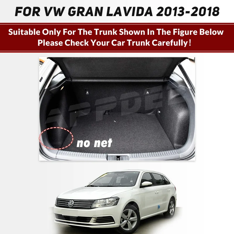 Full Coverage Trunk Mat For VOLKSWAGEN VW Gran Lavida 2013-2018 17 16 15 14 Car Boot Cover Pad Interior Protector Accessories