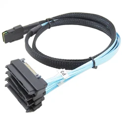 Dahili Mini SAS 36Pin SFF-8087 ana hedef 15Pin güç adaptörü ile 4 SFF-8482 konnektörleri denetleyici SATA sabit disk kablosu