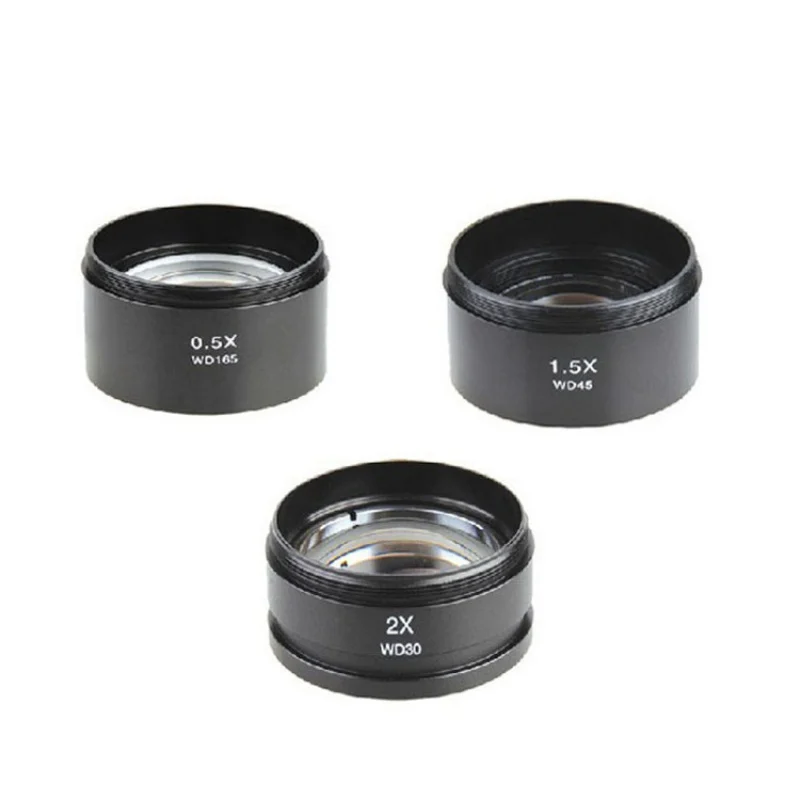 

Stereo Microscope Auxiliary Objective Lens 0.5X/0.7X/0.75X Reducer 1.5x/2.0x 3X Doubler Teleconverter