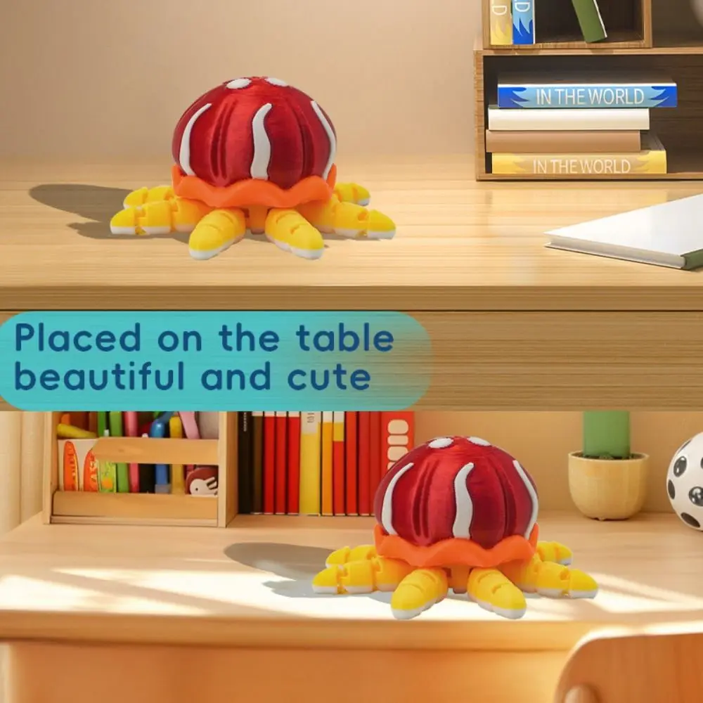 シミュレーション可動クラゲオーナメントプラスチック多関節3Dプリントクラフトコレクション多関節動物玩具