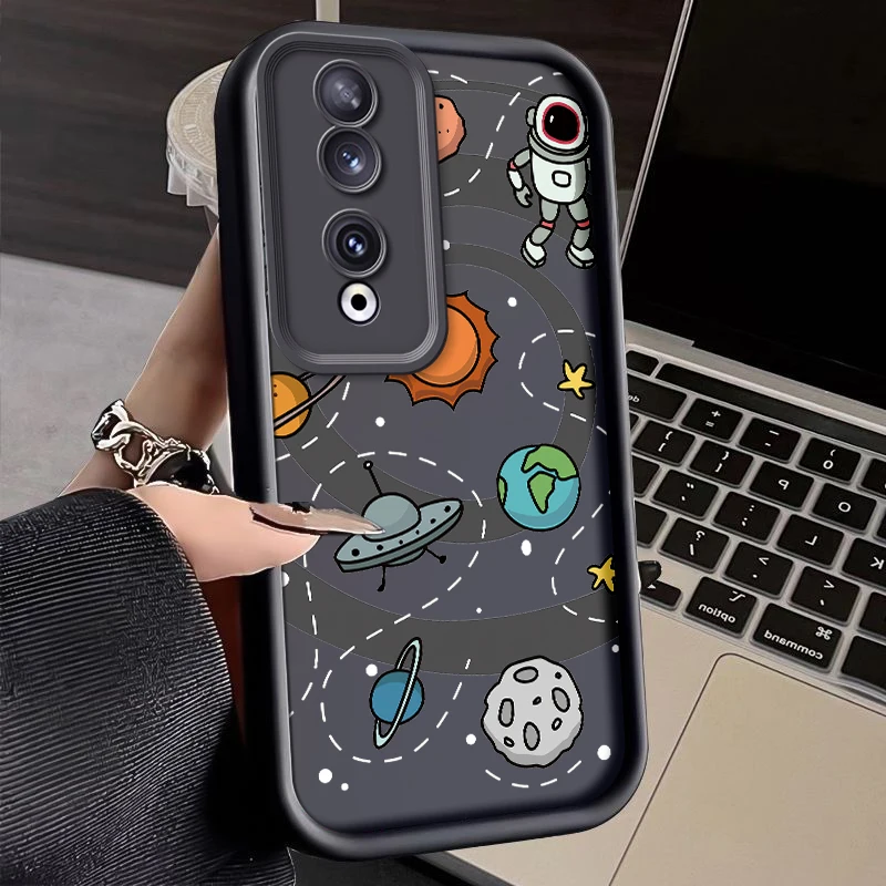 Coque Space Astronaut Painted Phone Case For Huawei Honor 90 Silicone Anti Drop Soft Cover Honor90 Funda