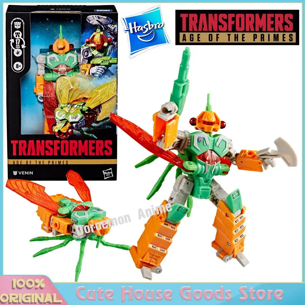In Stock Original Hasbro Transformers Age of The Primes Deluxe Class Venin Kids Gifts Model Toys Action Figures Table Deoctaion