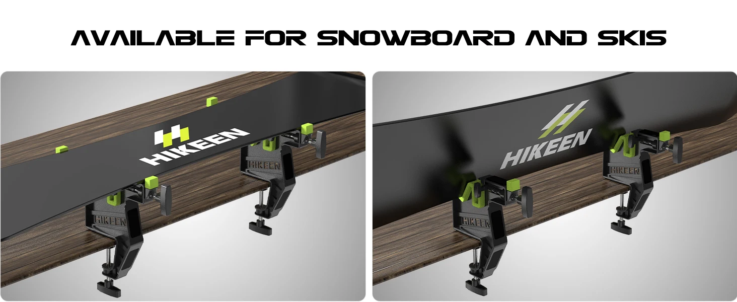 Hikeen Ski- und Snowboard-Schraubstöcke zum Tuning, Verstellbare Stabile Snowboard-Schraubstöcke mit Rutschfester Auflage zum Wachsen in Horizontaler und Vertikaler Richtung – Detail 5