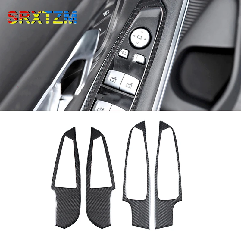 

4 шт., переключатель окон автомобиля, подъемная панель, кнопка, рамка, накладка, декоративные наклейки для BMW G20 G28 3 серии 2019-2021, интерьер