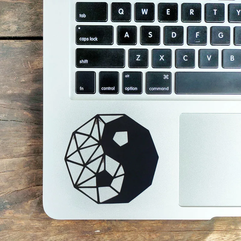 Yin Yang Geometric Symbol Vinyl Trackpad Laptop Stickers for Macbook Pro Air Retina 13 15