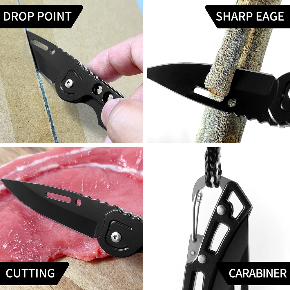 Portable Folding Knife Stainless Steel Survival Hunting Camping Fishing Climbing Knife Camping Outdoor Tools To Send Ropes image 4