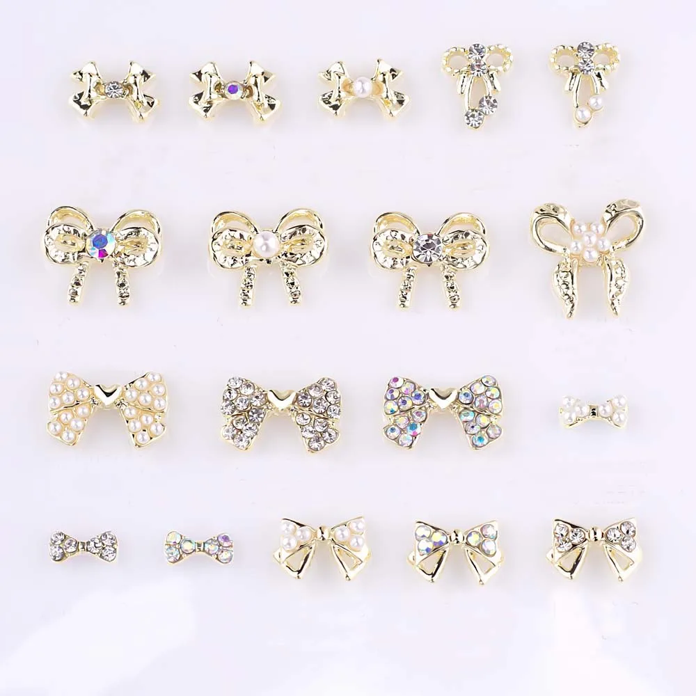 10 Stuks Prachtige Boog Nail Art Charme 3d Japanse Legering Strik Nagel Sieraden Decoratie Diy Kawaii Strik Nagelaccessoires