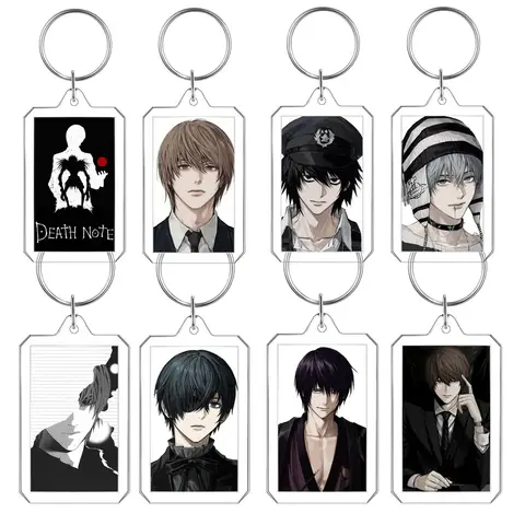 Death Note Acrylic Pendant Yagami Light Cartoon Backpack Couple Set Decor Accessories Keychain Anime Creative Student  Gift
