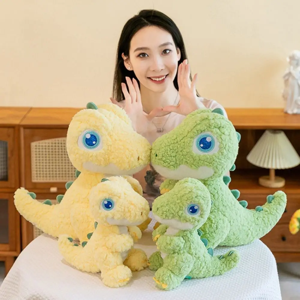 

Fluffy Big Eyed Dinosaur Plush Doll Soft Appease Cartoon Dinosaur Plush Toy Cartoon Collection Stuffed Animals Doll