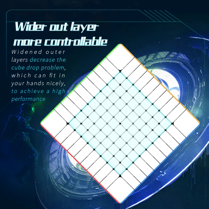 [Picube] DianSheng 10x10 M Milk Way Galaxy 10x10x10 Magnetische Stickerloze Cubo Magico Puzzel Snelheid Magische Kubus Professionele