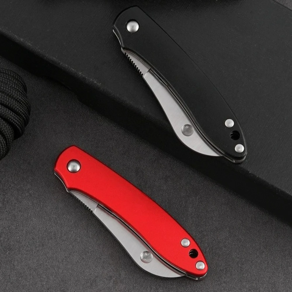 2025 المحمولة سكين جيب قابل للطي 440C شفرة ألياف النايلون مقبض في الهواء الطلق بقاء التكتيكية الصيد فائدة سكينة الفاكهة EDC أدوات