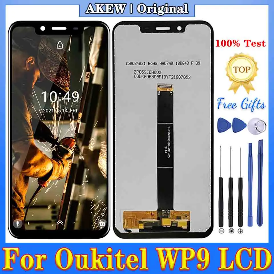 586インチ純正oukitel-wp9-lcdディスプレイタッチスクリーン-新品oukitel-wp9デジタイザーアセンブリ-携帯電話スクリーン交換用ディスプレイ