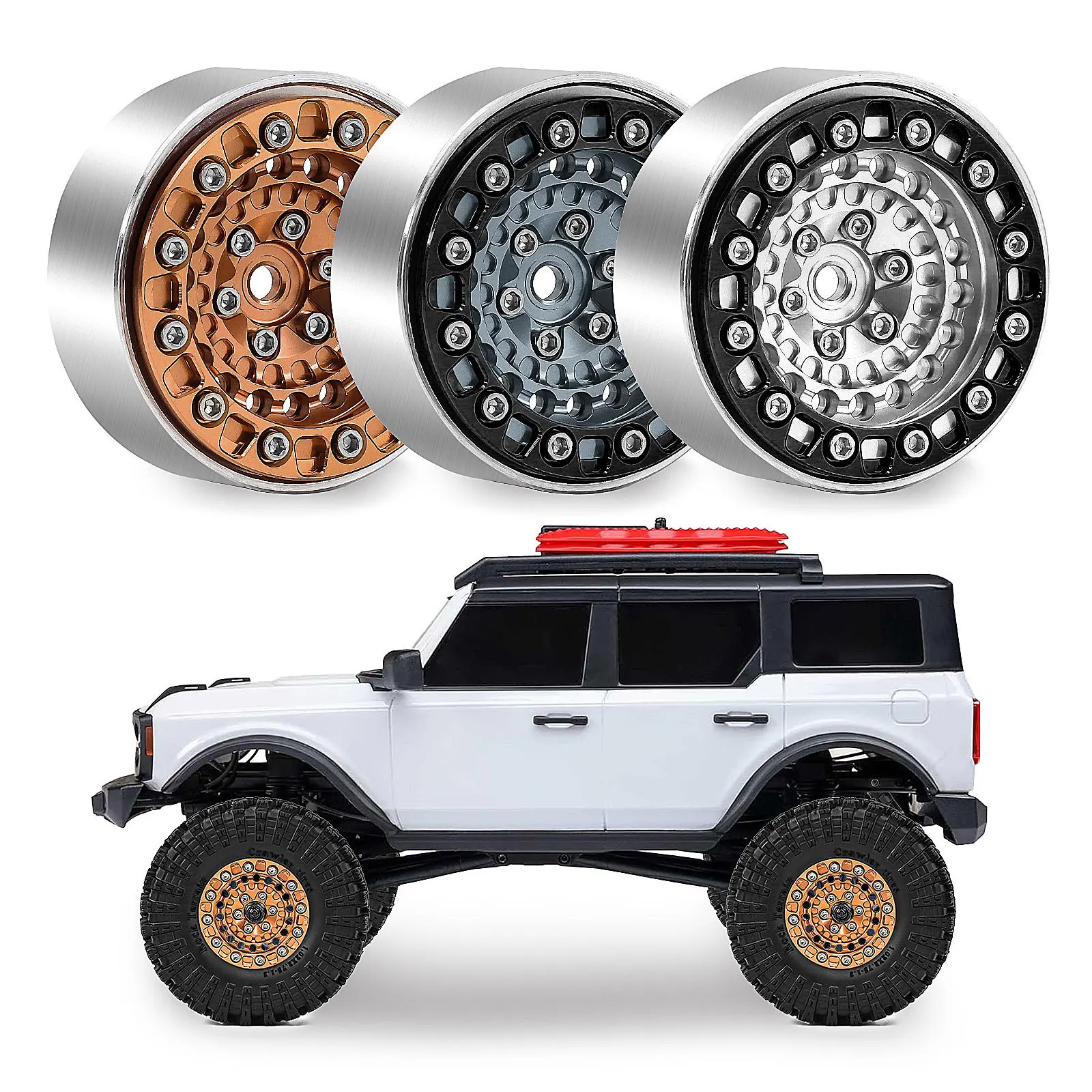 

Металлические колеса для радиоуправляемых машин TRX4M 1.3 дюйма в масштабе 1/18, литые диски для краулеров SCX24 FCX24 W339, запчасти для игрушечных машинок