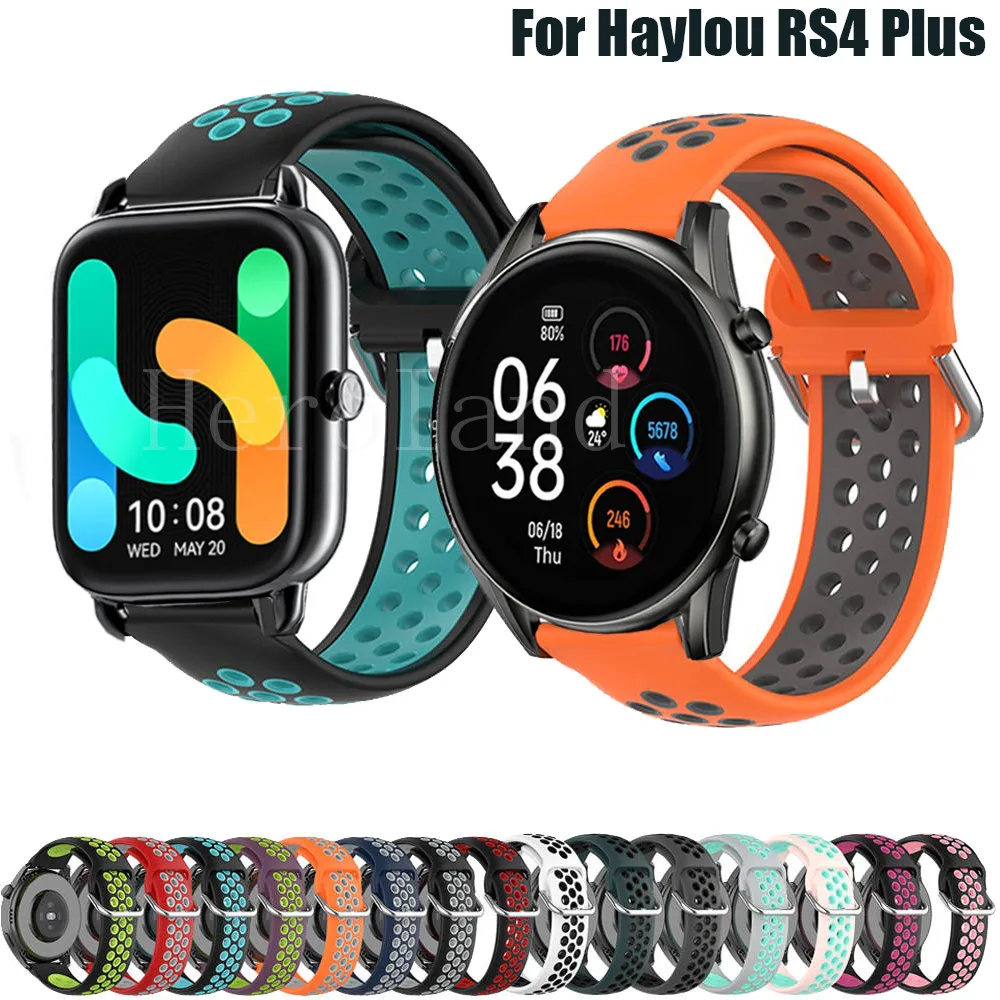 Strap For Haylou RS4 Plus LS02 Smart Watch Band 20mm Silicone Watchband 22MM Wriststrap For Haylou RT2 GST RS3 LS04 Wristband