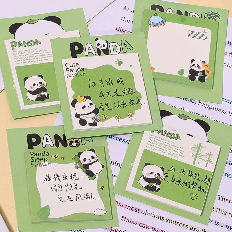 12Pcs Wholesale Cute Panda notes for high-value junior high school students Special note paper can be torn