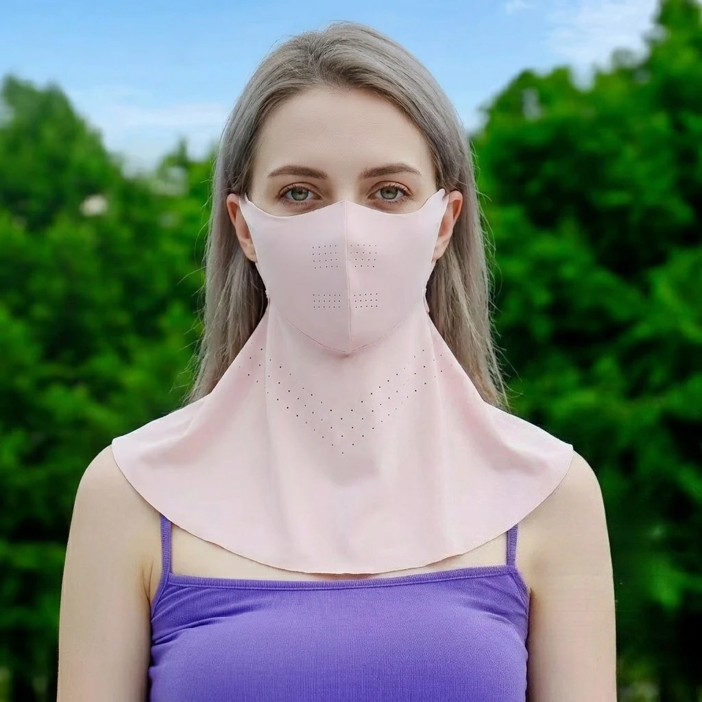 

Многофункциональная маска для лица с УФ-защитой, дышащий шарф-воротник из ледяного шелка, защита от солнца, ветра и пыли для активного отдыха, велоспорта, спорта, подарочный набор