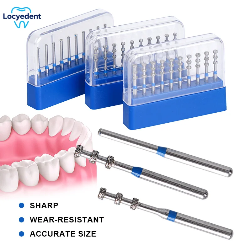 

10Pcs Dental Burs FG 1.6mm Polishing Burs Drills for High Speed Handpiece Porcelain Veneer Teeth Preparation Tool