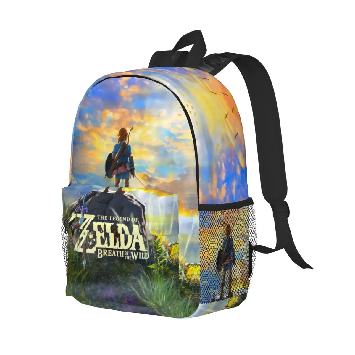 Zelda Printed Lightweight Casual Schoolbag For School, Outdoor, Shopping, Office 15in