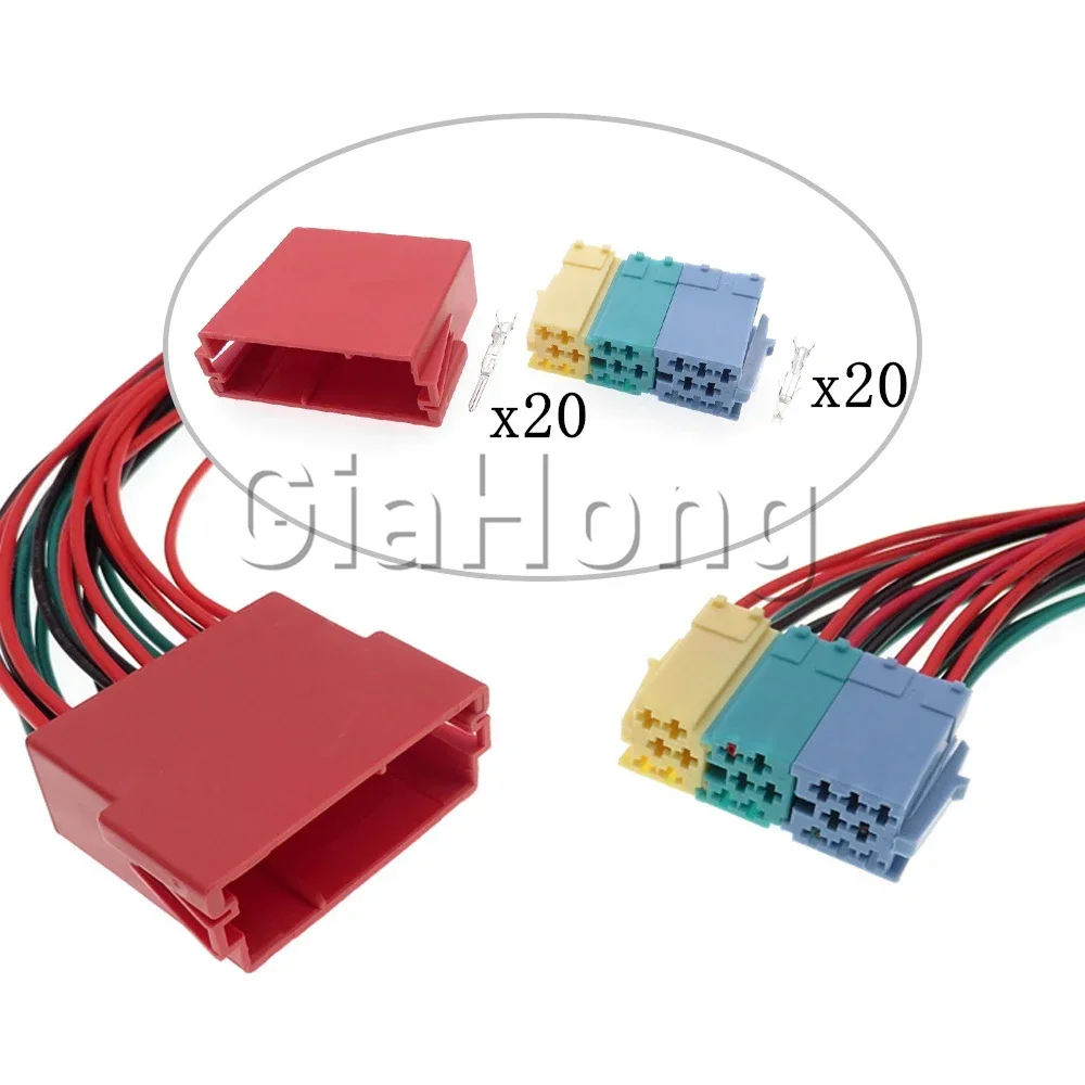 

1 Set 20 Ways 4A0972643A 4A0972643B AC Assembly Automobile Audio Wire Harness Connector Car Male Plug Female Socket
