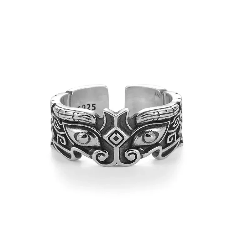 Men's and Women's Domineering Retro Ring, Nafu Opening Ring