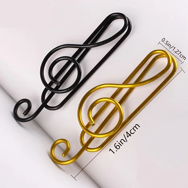 20pcs Colorful Musical Note Shaped Metal Paper Clips - Perfect for Arts & Crafts Pages Books Readers Children Collection