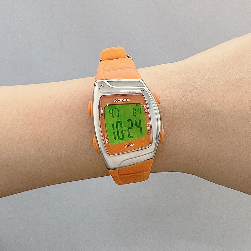XONIX Fashion Elegant Multifunctional Luminous Laser Electronic Watch Middle School Students' Sports Alarm Waterproof 100M EF