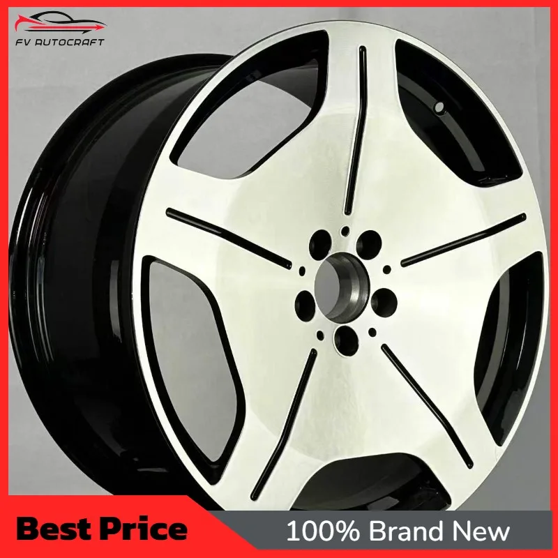 

【2026】Customizable Monoblock American Retro Lowrider 18 19 20 21 22 Inch 5x112 Forged Wheels For Mercedes GLS Brushed Silver Hub