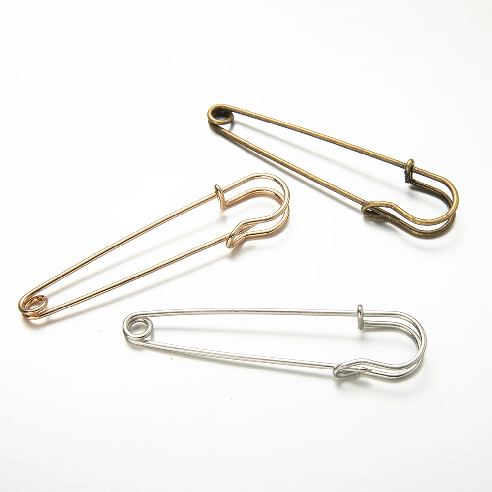 20Pcs Large Bright Metal Safety Pins Blankets Crafts Skirts Kilts Brooch Fasteners Jewellery Classic Accessories DIY Supplies