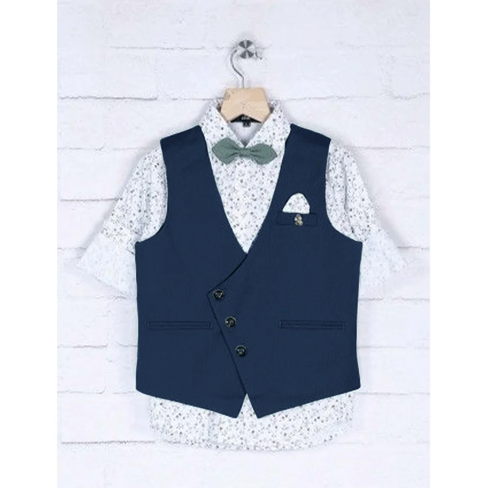 

Boy's Vest Suit Vets 3 Button Sleeveless Jacket Top for Children Clothing New Casual Waistcoat Fashion Design Piano Show