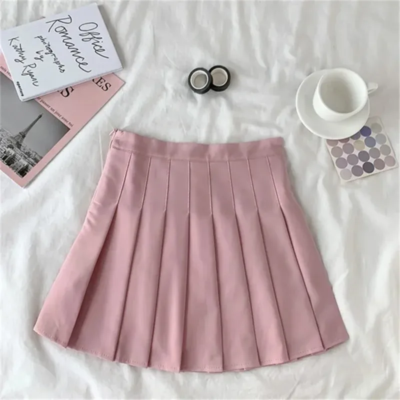 Big promotion Y2K stitch traf cute girl high waist anti-glare pleated skirt purple fashion sweet dance mini skirt college style